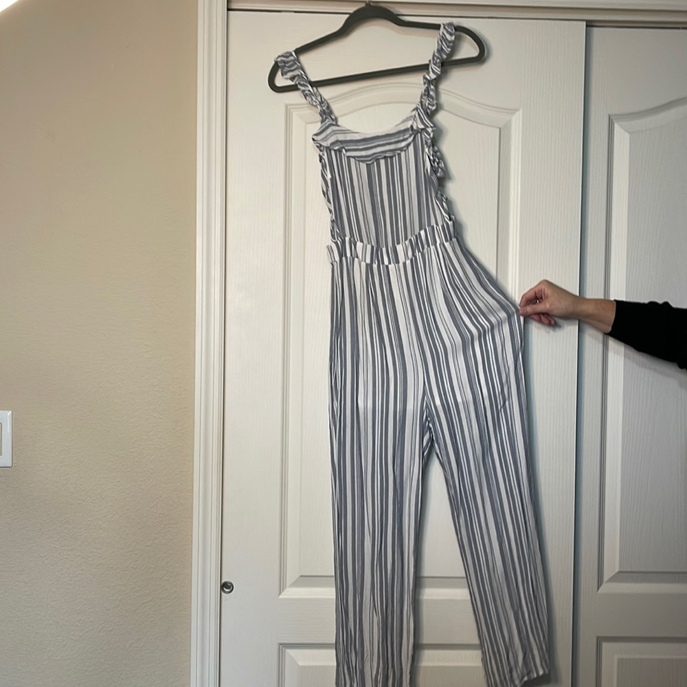 Altar’d state striped jumpsuit